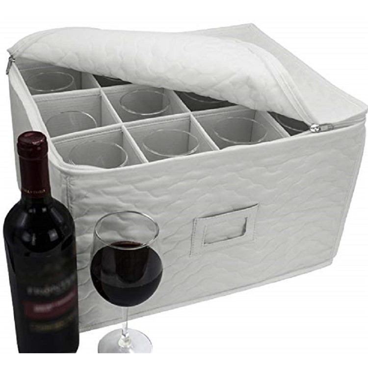 Home Bar 12-gauge Champagne Cup Receiving Goblet Box Bag - White-3