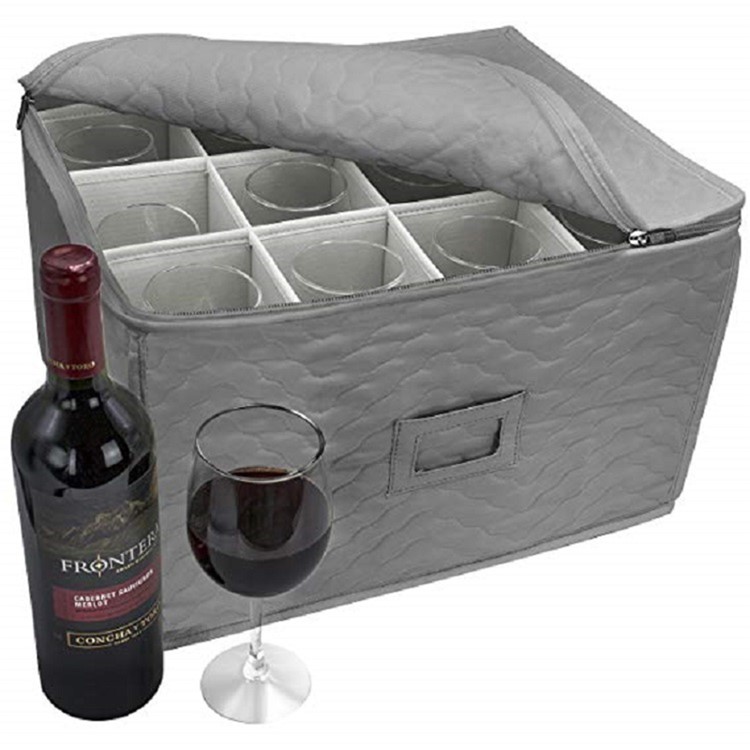 Home Bar 12-gauge Champagne Cup Receiving Goblet Box Bag - Grey-1