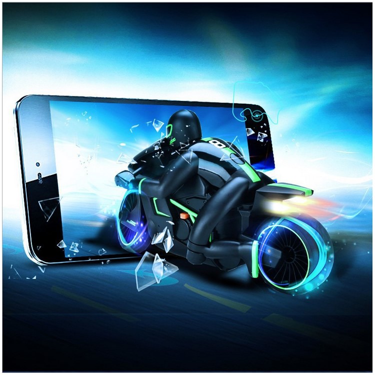 2.4Ghz Speed 4CH Radio Control Motorcycle RC Driving Model - Green / EU Plug-23