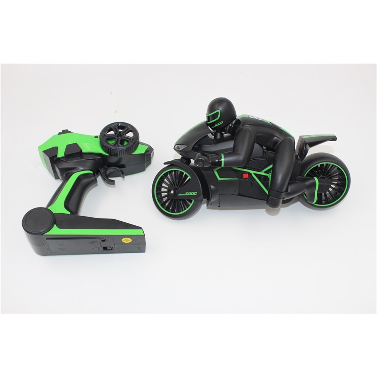 2.4Ghz Speed 4CH Radio Control Motorcycle RC Driving Model - Green / EU Plug-3