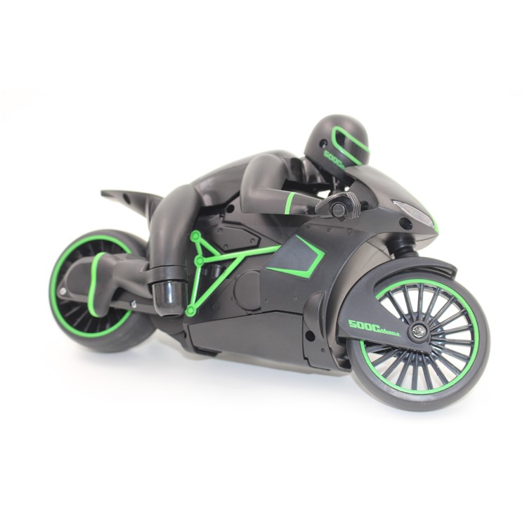 2.4Ghz Speed 4CH Radio Control Motorcycle RC Driving Model - Green / EU Plug-7