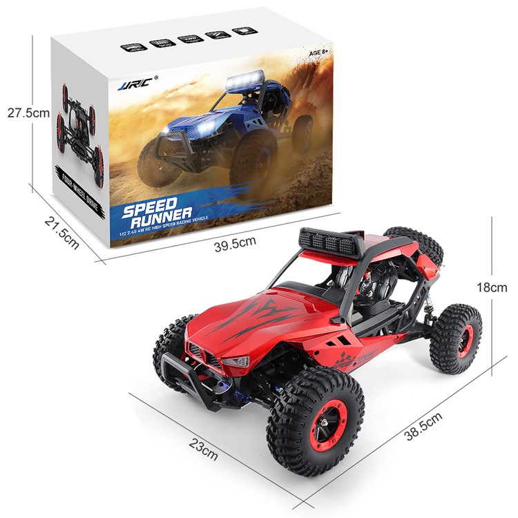 JJRC Q46 1:12 2.4G 4WD RC High Speed Racing Car Off-road Vehicle 45km/h Max Speed - Red / US Plug-8