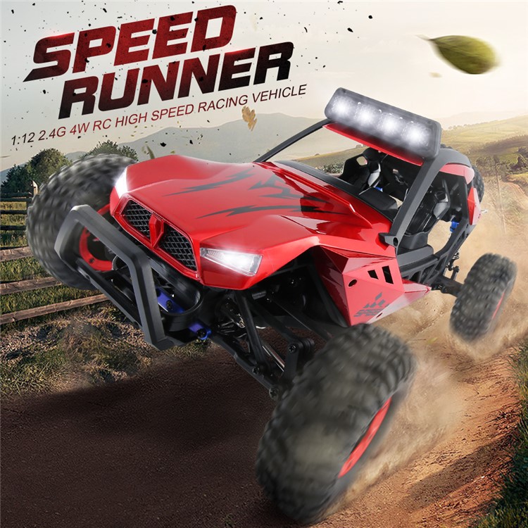 JJRC Q46 1:12 2.4G 4WD RC High Speed Racing Car Off-road Vehicle 45km/h Max Speed - Red / US Plug-9