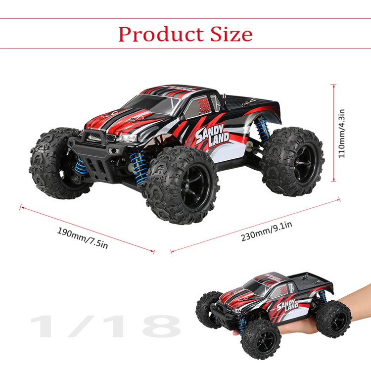 9300 1:18 2.4G 40km/h High Speed Remote Control Off Road RC Racing Car - Red-7