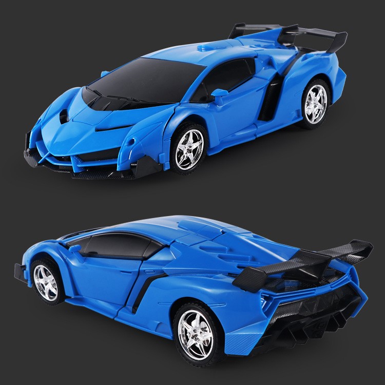 1:18 Scale Transformer RC Robot Car Remote Control Car Model Kids Toy - Blue-5