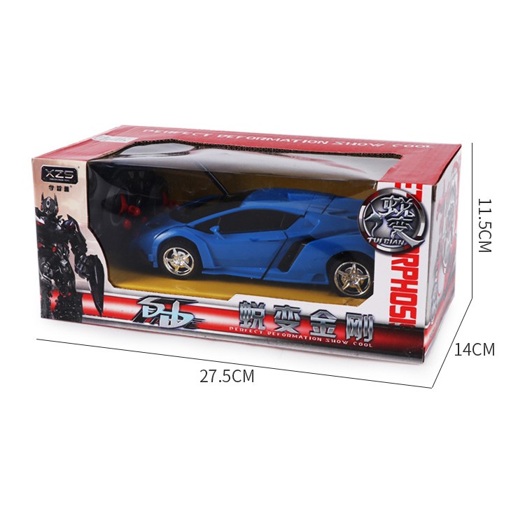 1:18 Scale Transformer RC Robot Car Remote Control Car Model Kids Toy - Blue-7