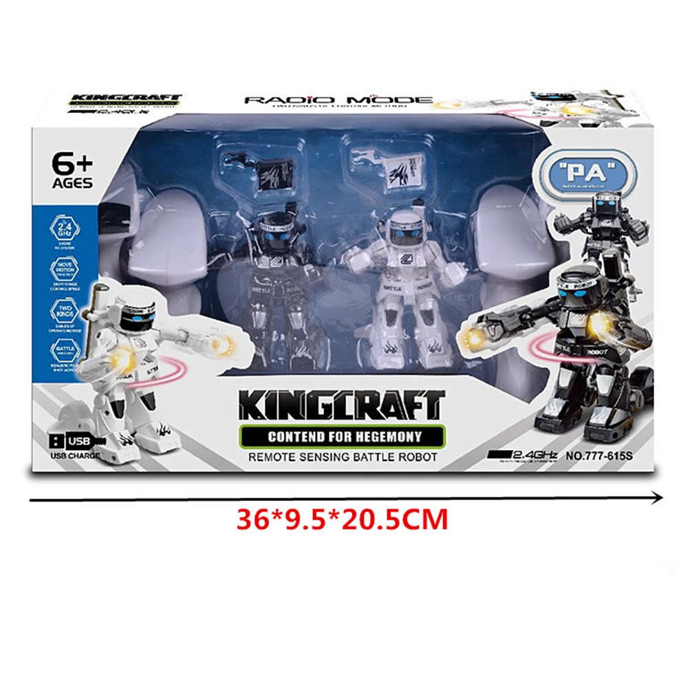 2 Unidades / Pacote De Controle Remoto Inteligente 2.4G Brinquedo Pai-filho Robô De Combate (777-615s)-4