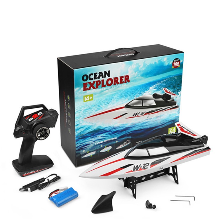 WEILI WL912-A 2.4G Anti-overturn Charging Remote Control Vessel Navigation Model Playing High Speed Yacht-4