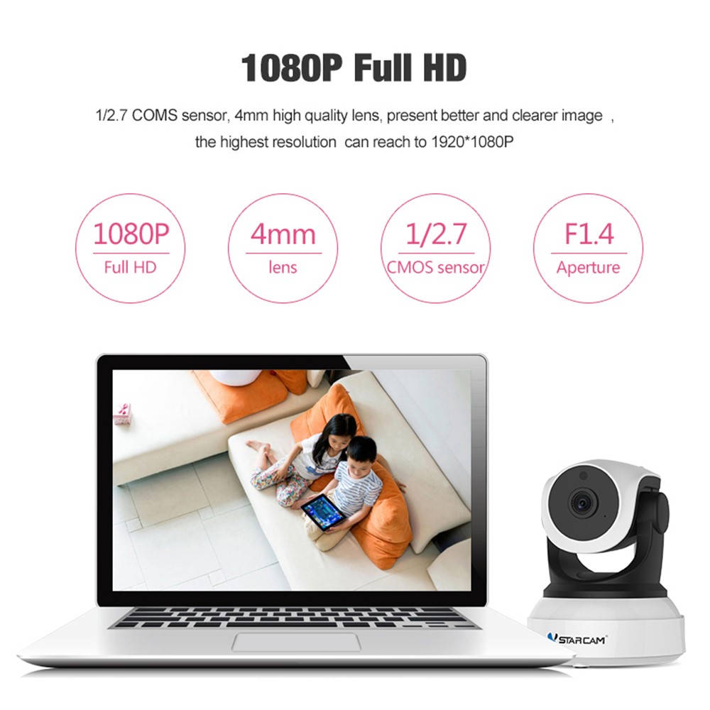 VSTARCAM C24S 1080P HD 2MP Wifi IP Camera Support Night Vision P2P Onvif - EU Plug-9