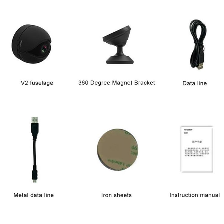 V2 Mini Wifi 1080P HD Camera Motion Detection Alarm IR Night Vision Camcorder-4