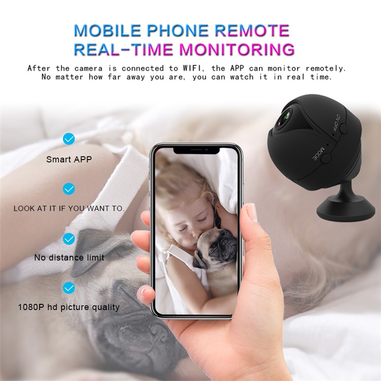 V2 Mini Wifi 1080P HD Camera Motion Detection Alarm IR Night Vision Camcorder-6