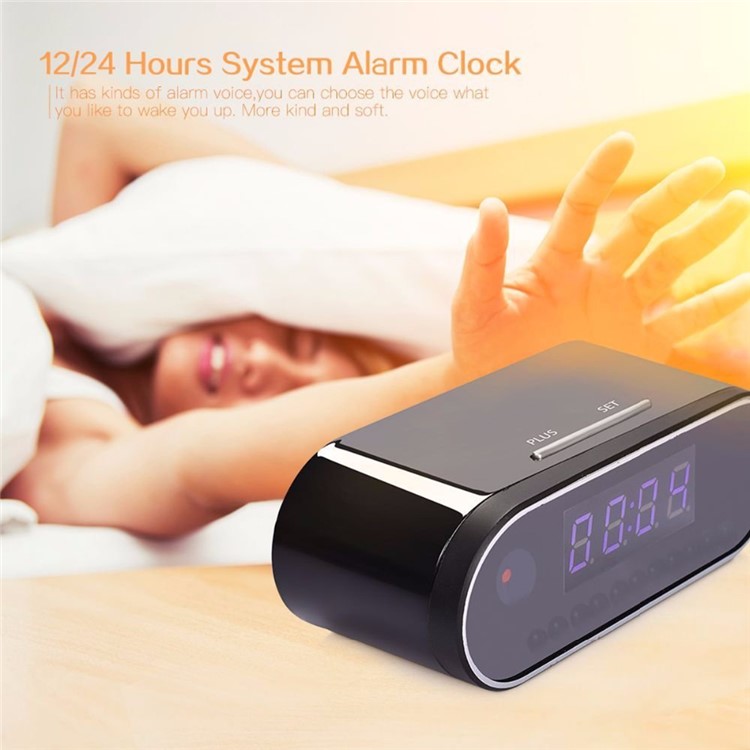 Z10 Table Clock 1080P HD Mini Camera IR Wireless Wifi Clock Mini DVR Camcorder - Black-12