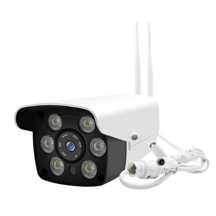 Caméra De Surveillance À Distance Pour Réseau Mobile HD À Domicile Avec 6 DEL 1080p Wifi - Prise Européenne-2