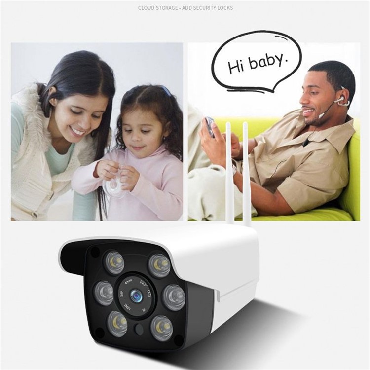 Caméra De Surveillance À Distance Pour Réseau Mobile HD À Domicile Avec 6 DEL 1080p Wifi - Prise Européenne-5