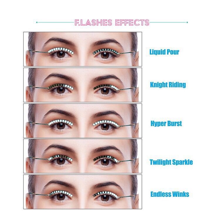 Luminous Sound Control LED False Eyelashes for Party Night Run Halloween-10