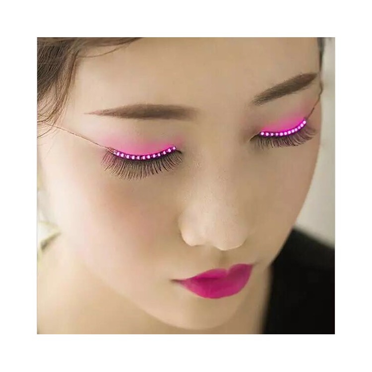 Luminous Sound Control LED False Eyelashes for Party Night Run Halloween-16