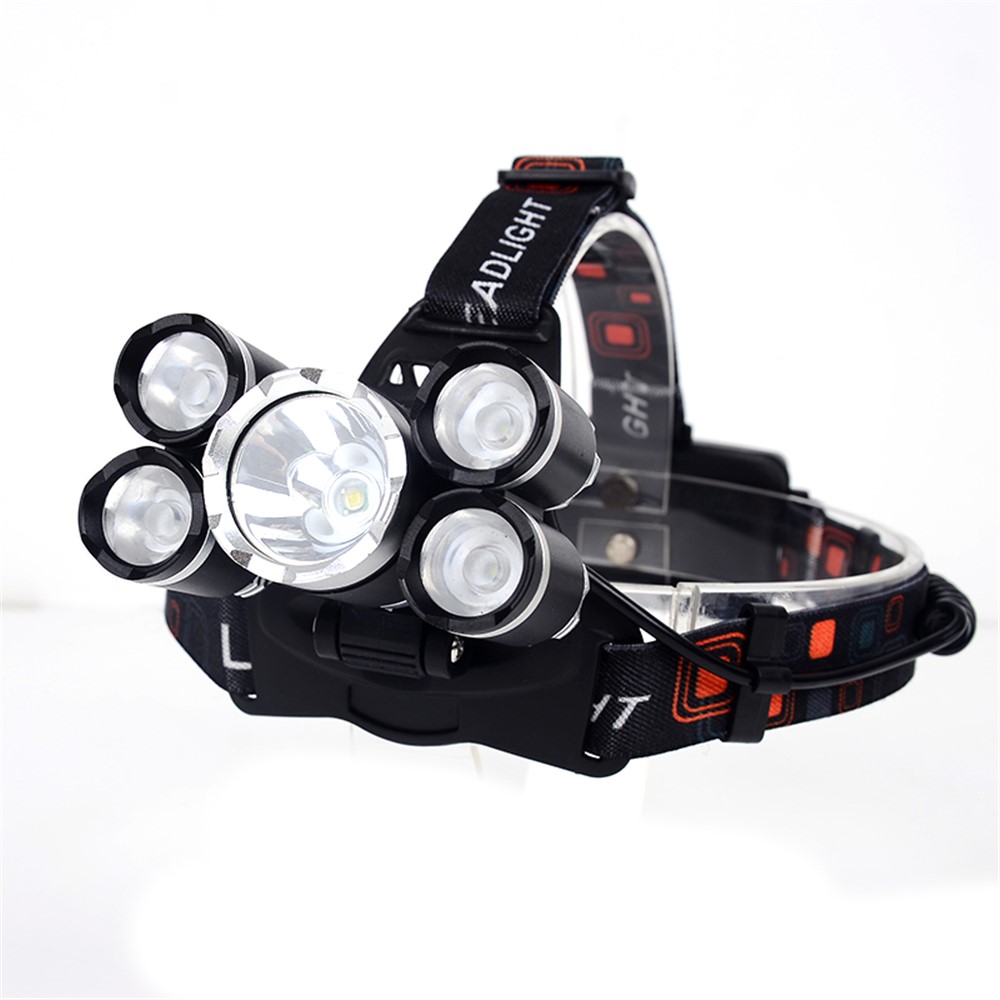 LED + T6 Strong Light Rechargeable Headlamp for Camping Fishing-16