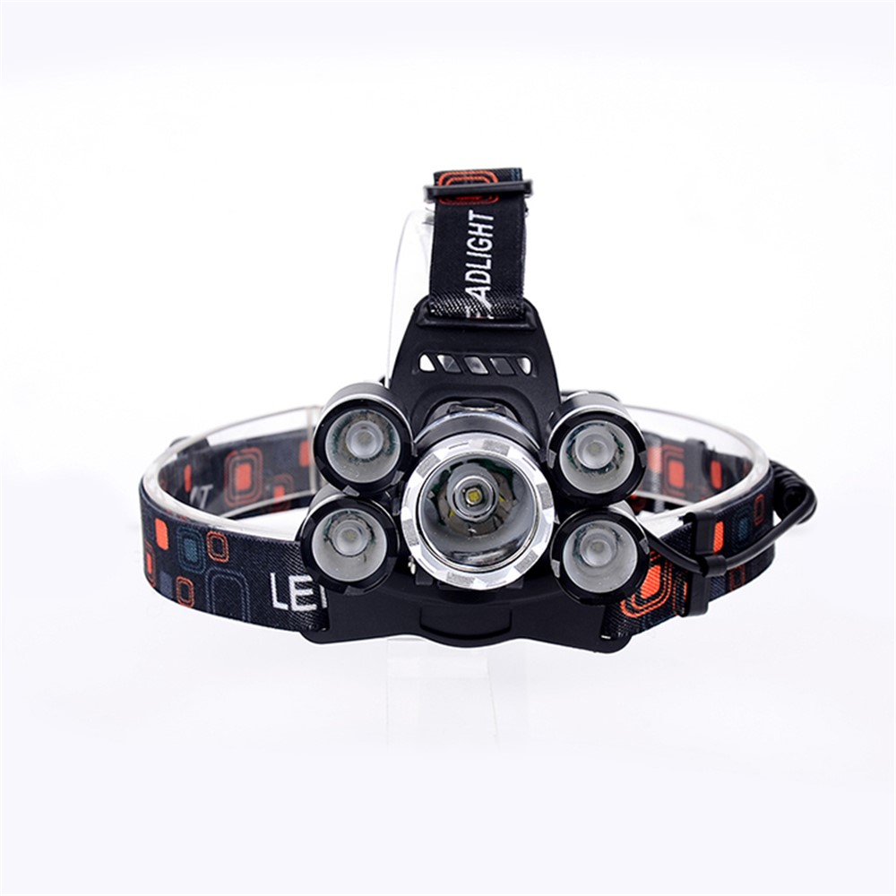 LED + T6 Strong Light Rechargeable Headlamp for Camping Fishing-2