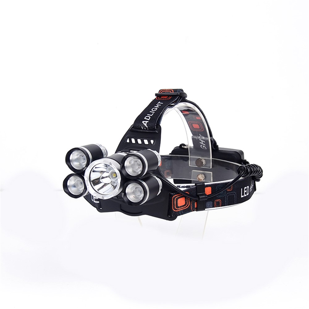 LED + T6 Strong Light Rechargeable Headlamp for Camping Fishing-4