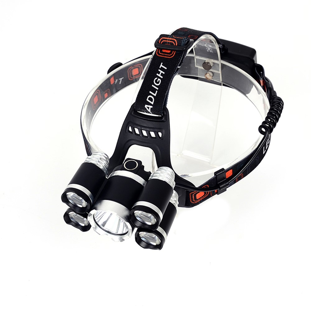 LED + T6 Strong Light Rechargeable Headlamp for Camping Fishing-7