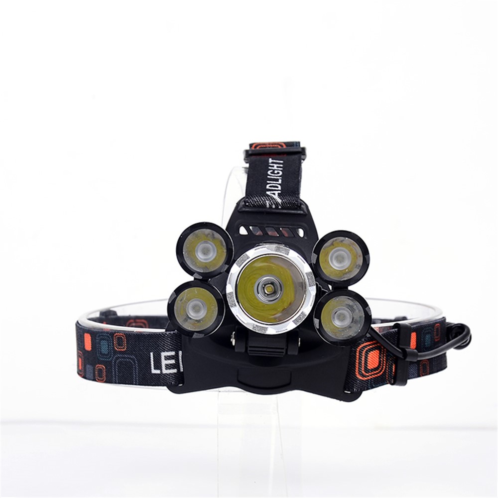 LED + T6 Strong Light Rechargeable Headlamp for Camping Fishing-9