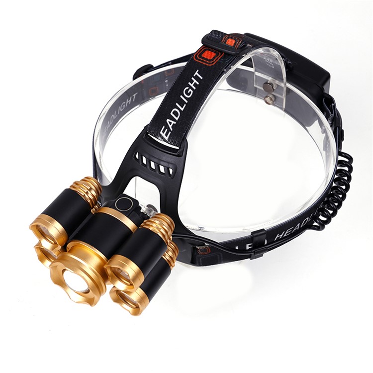 LED + T6 Strong Light Rechargeable Headlamp for Camping Fishing-1