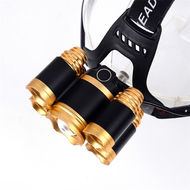 LED + T6 Strong Light Rechargeable Headlamp for Camping Fishing-11