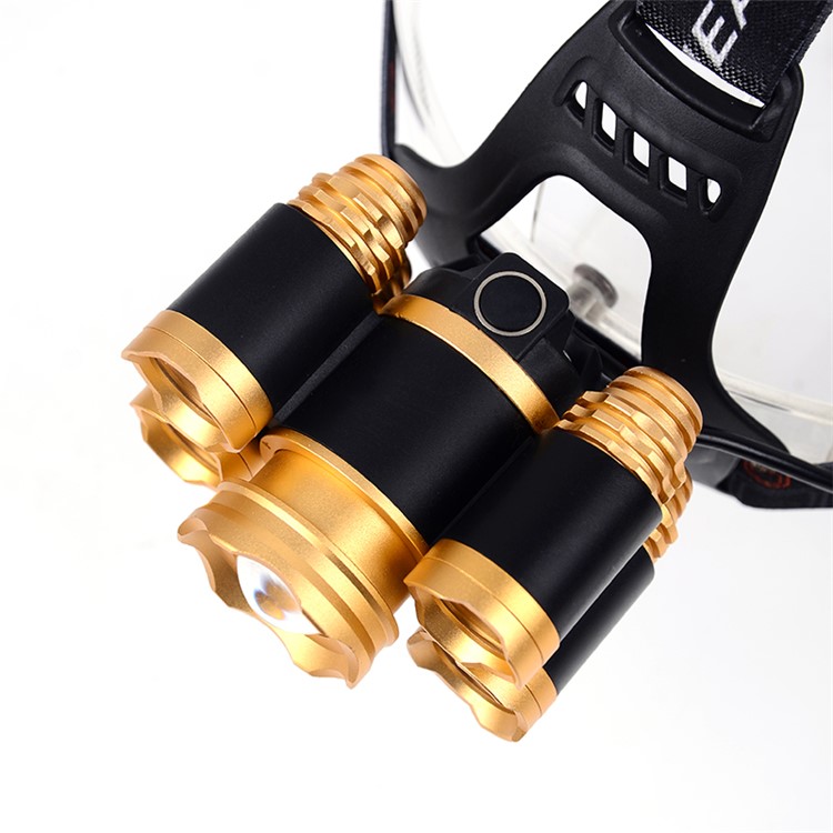 LED + T6 Strong Light Rechargeable Headlamp for Camping Fishing-12