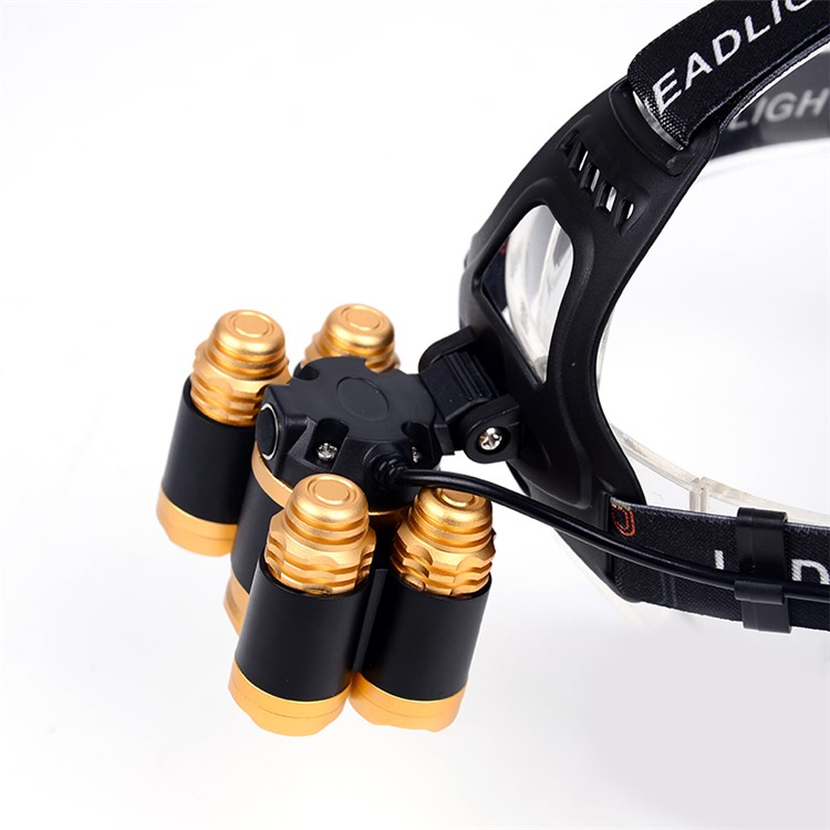 LED + T6 Strong Light Rechargeable Headlamp for Camping Fishing-16
