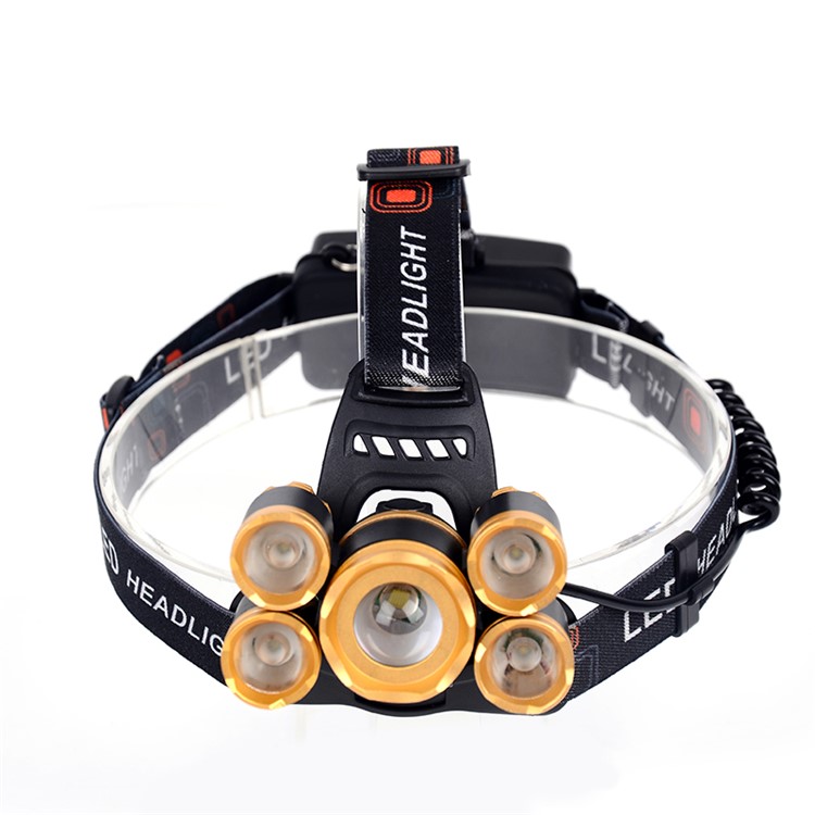 LED + T6 Strong Light Rechargeable Headlamp for Camping Fishing-18