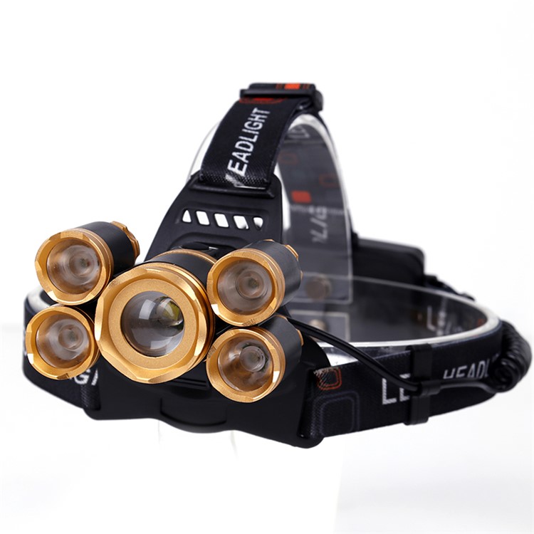 LED + T6 Strong Light Rechargeable Headlamp for Camping Fishing-2