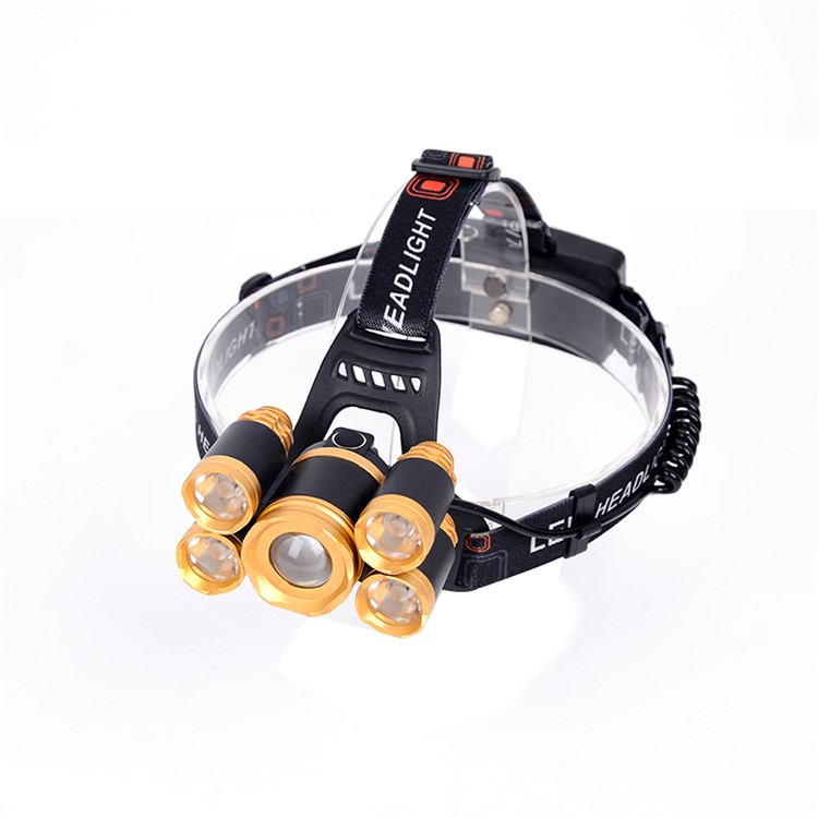 LED + T6 Strong Light Rechargeable Headlamp for Camping Fishing-6
