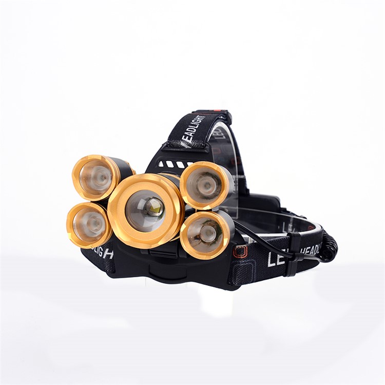 LED + T6 Strong Light Rechargeable Headlamp for Camping Fishing-7