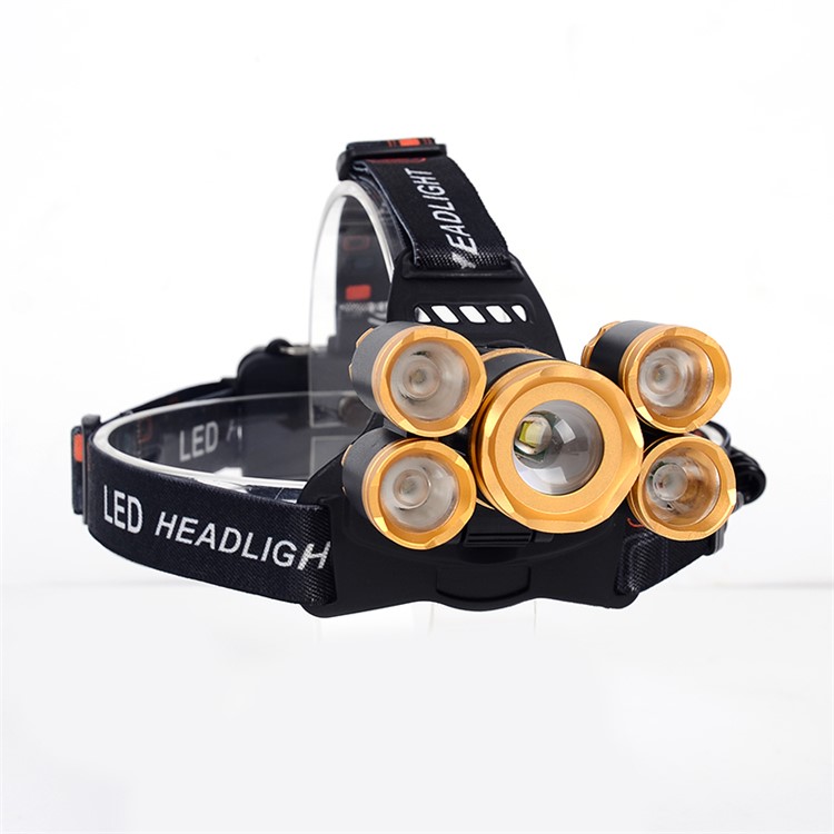 LED + T6 Strong Light Rechargeable Headlamp for Camping Fishing-8