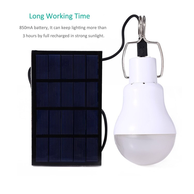 1.2W Outdoor Solar Powered LED Lantern Lamp for Hiking Camping-5