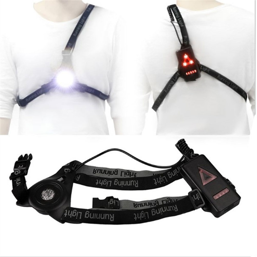 Outdoor Running Lights LED Night Flashlight USB Charge Chest Lamp-2