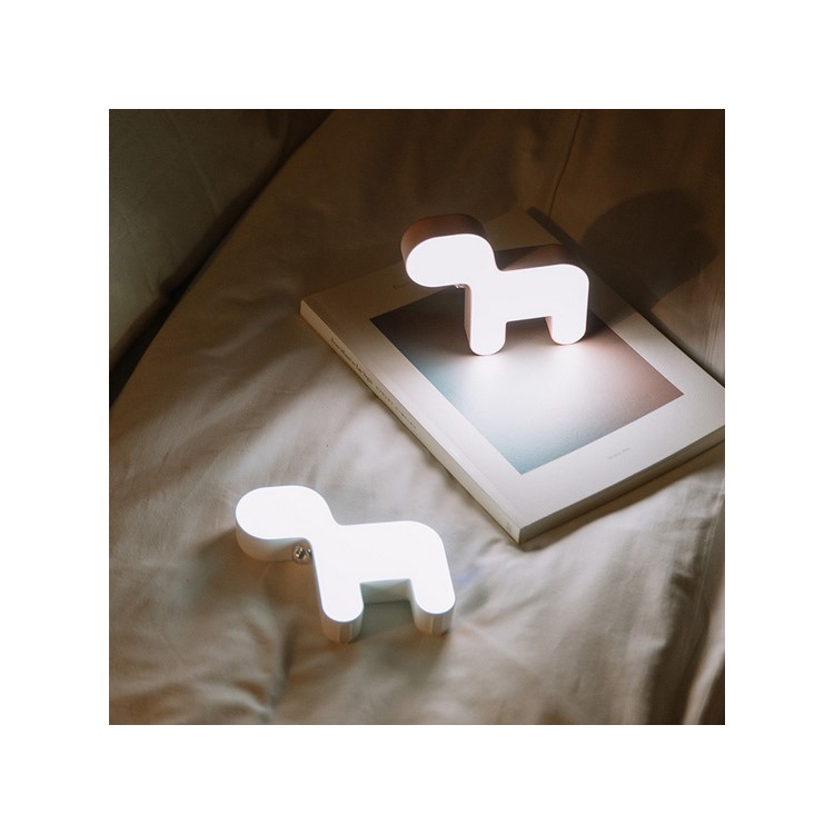 Creative Small Cute Dog Shape Light Lamp Gift for Girl - White-2