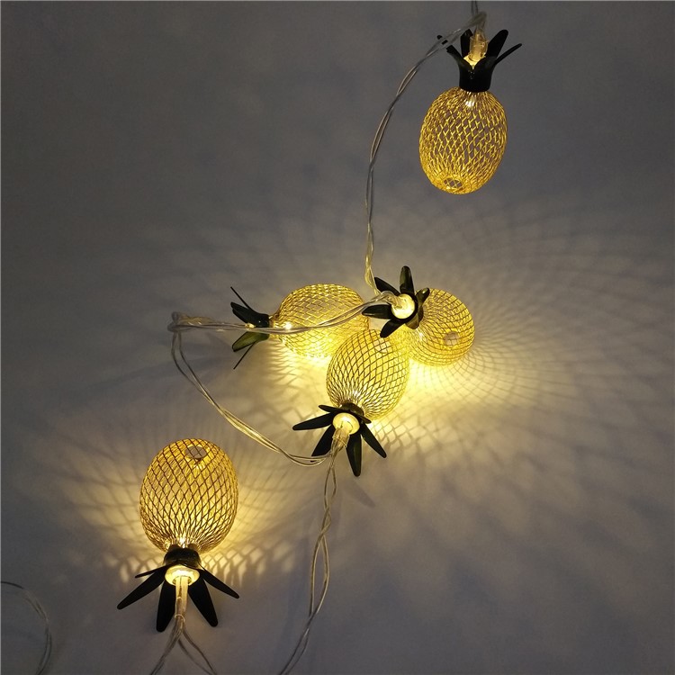 3M Pineapple String Lights 20-LED Fairy String Lights Battery Operated for Christmas Home Decoration - Gold-9