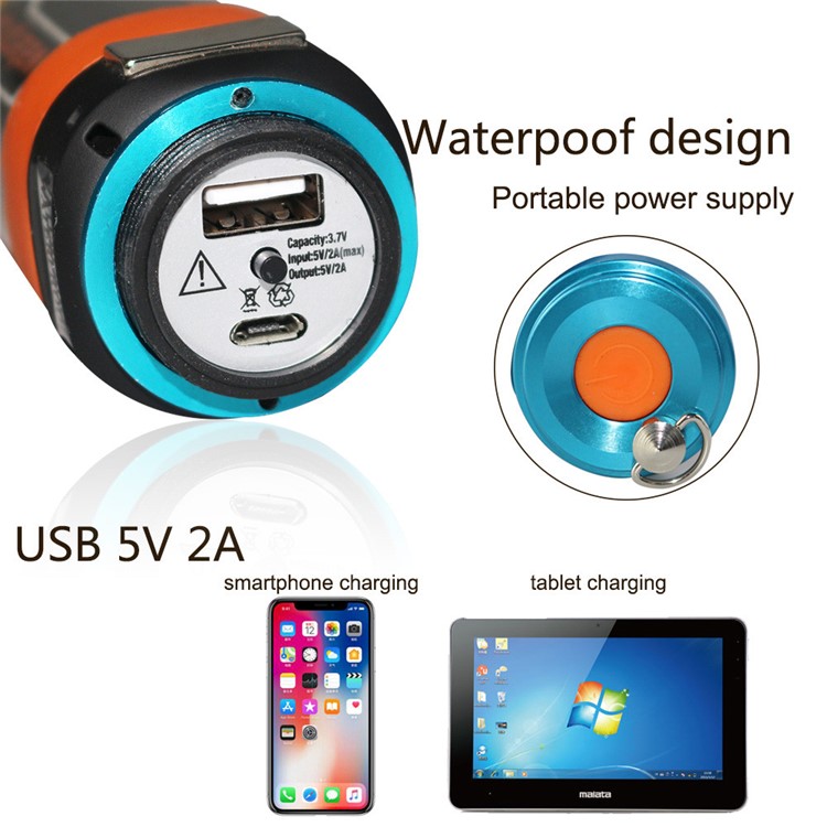 T-25 3W 5200mAh Mosquito Repellent Killer Flashlight LED Camping Lantern SOS USB 6 Modes Magnet Tent Light-6