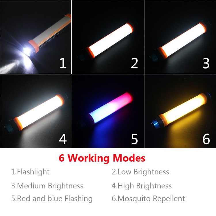 T-25 3W 5200mAh Mosquito Repellent Killer Flashlight LED Camping Lantern SOS USB 6 Modes Magnet Tent Light-7