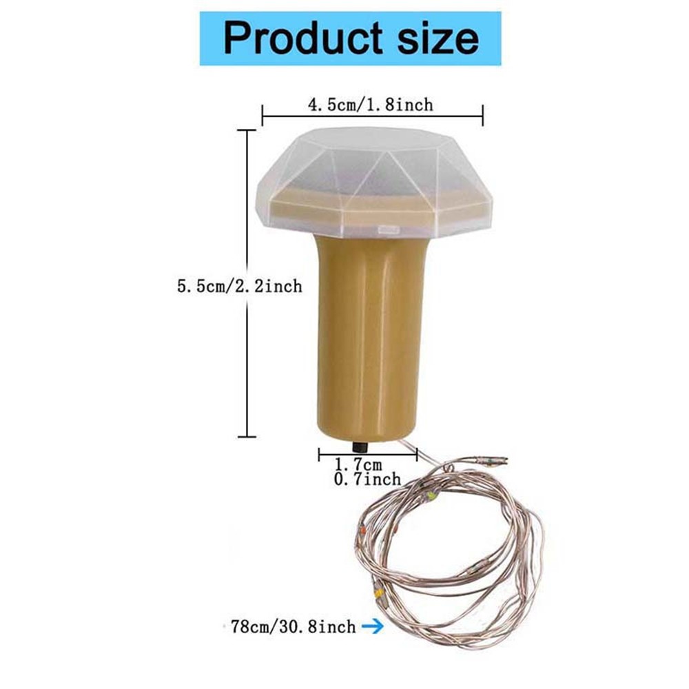 6шт/набор Наружные Водонепроницаемые Светодиодные Солнечные Винные Бутылки с Медной Проволокой-3