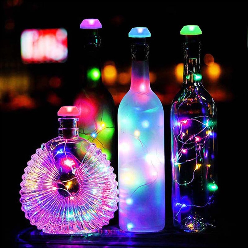 6Pcs/Set Outdoor Waterproof LED Solar Wine Bottle Copper-wire Fairy String Light-4