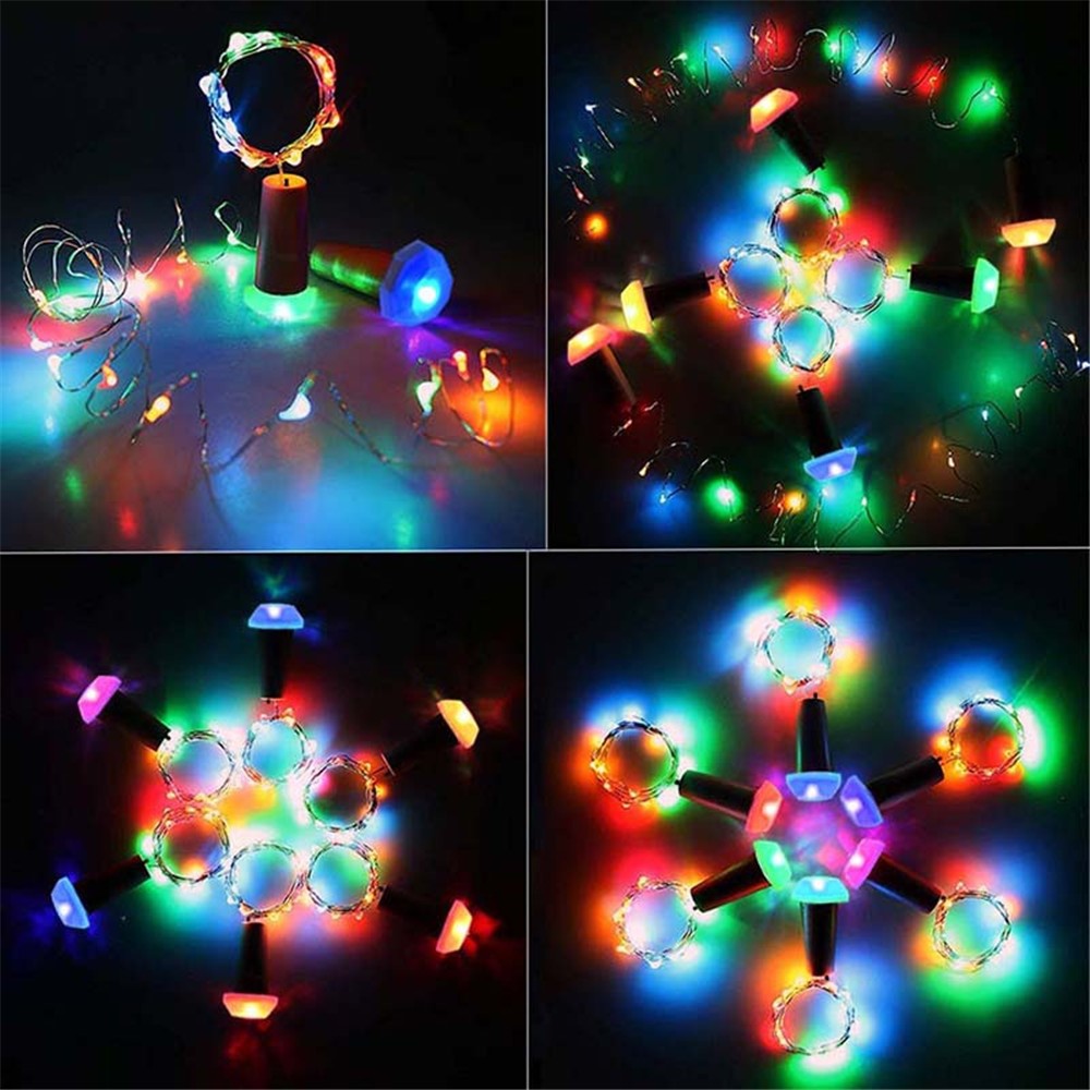 6Pcs/Set Outdoor Waterproof LED Solar Wine Bottle Copper-wire Fairy String Light-7