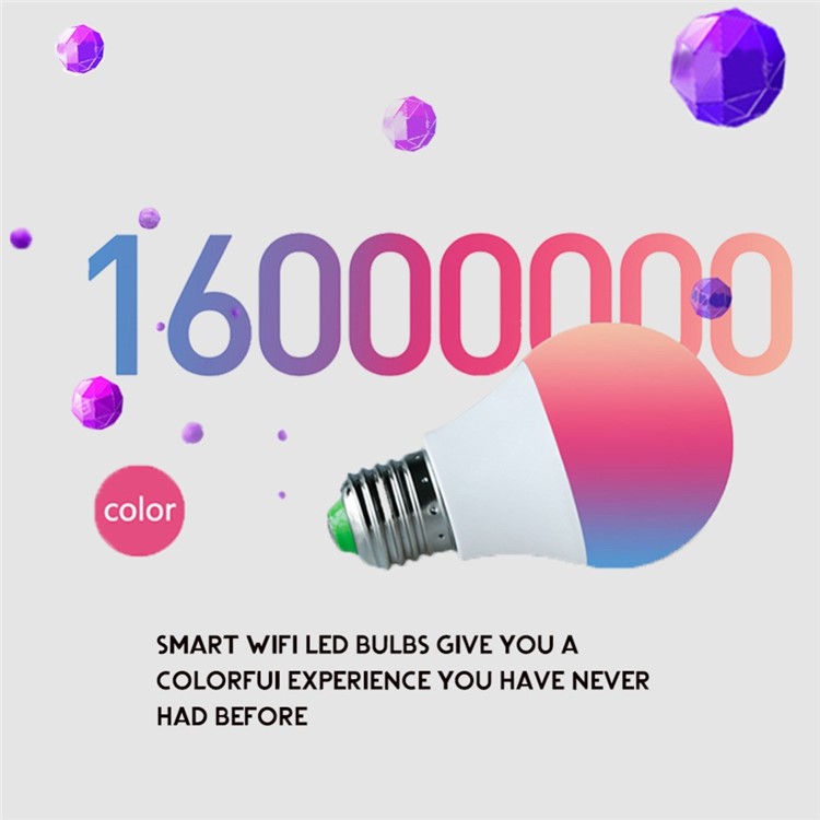 Bombilla LED De Control Remoto Inteligente Para El Hogar Con Wifi Bluetooth RGB-6