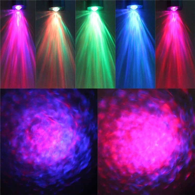 RGB LED Water Wave Ripple Effect Stage Light with Remote Control - EU Plug-3