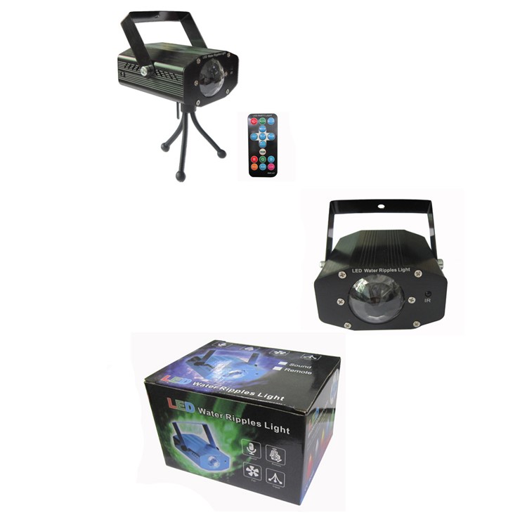 RGB LED Water Wave Ripple Effect Stage Light with Remote Control - EU Plug-5