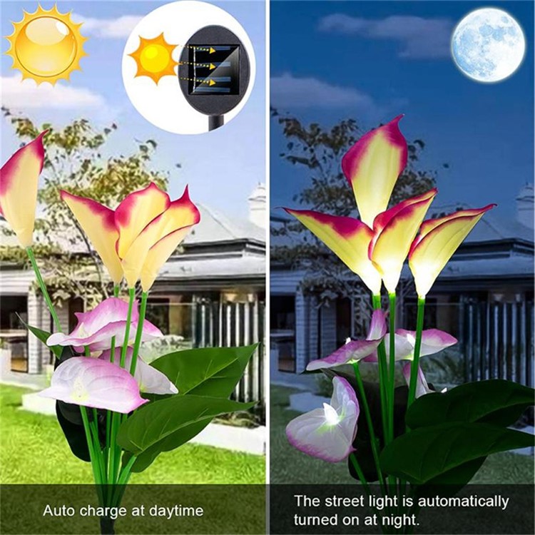 Solar Power Calla Light Outdoor LED Garden Lawn Landscape Path Lamp-2