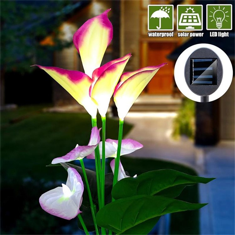 Solar Power Calla Light Outdoor LED Garden Lawn Landscape Path Lamp-5