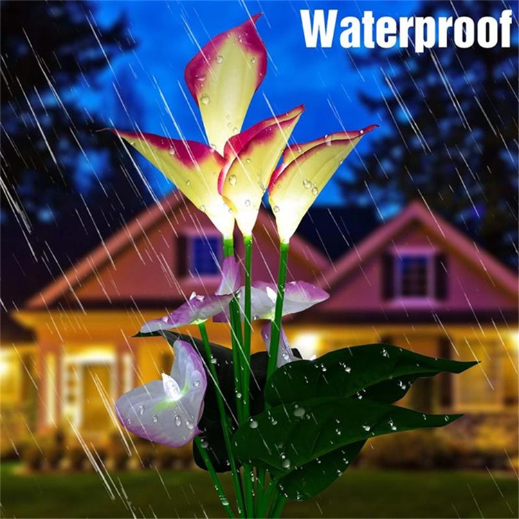 Solar Power Calla Light Outdoor LED Garden Lawn Landscape Path Lamp-6