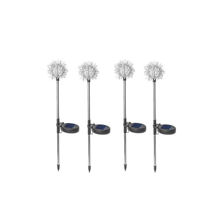 4PCS/Pack Waterproof Solar Powered LED Lamp Dandelion Shape Lawn Lamp-1